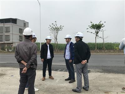 玉梟彤到武宣工業園區一期工程調研指導