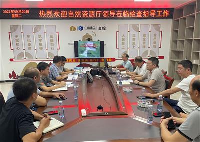 自治區自然資源廳檢查組到巨鑫公司檢查指導工作